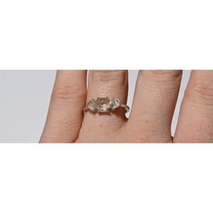Alternative engagement ring unique rings for women raw stone sterling si…